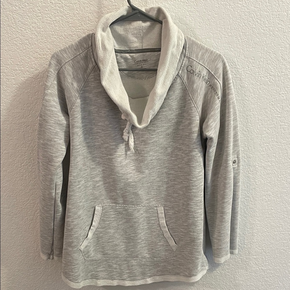 Calvin Klein Women's Light Gray Cowl Neck Sweater